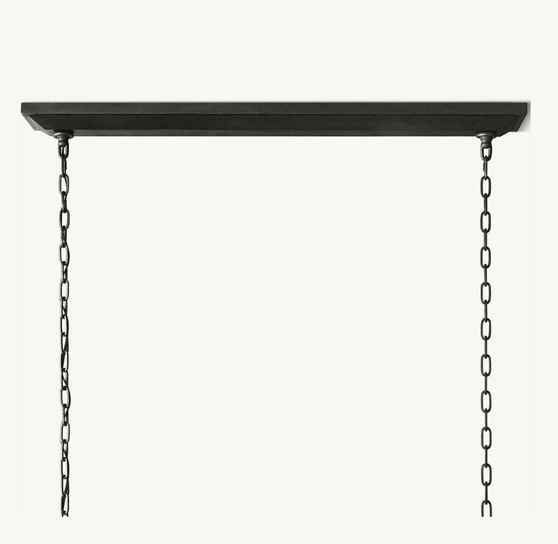 Franing Chandelier,SHOP ALL,metal chandelier,Farmhouse 19TH C. ENGLISH OPENWORK RECTANGULAR CHANDELIER 72"