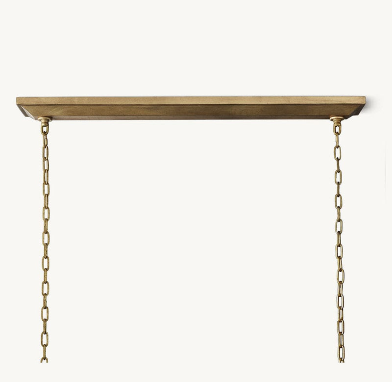 Franing Chandelier,SHOP ALL,metal chandelier,Farmhouse 19TH C. ENGLISH OPENWORK RECTANGULAR CHANDELIER 72"