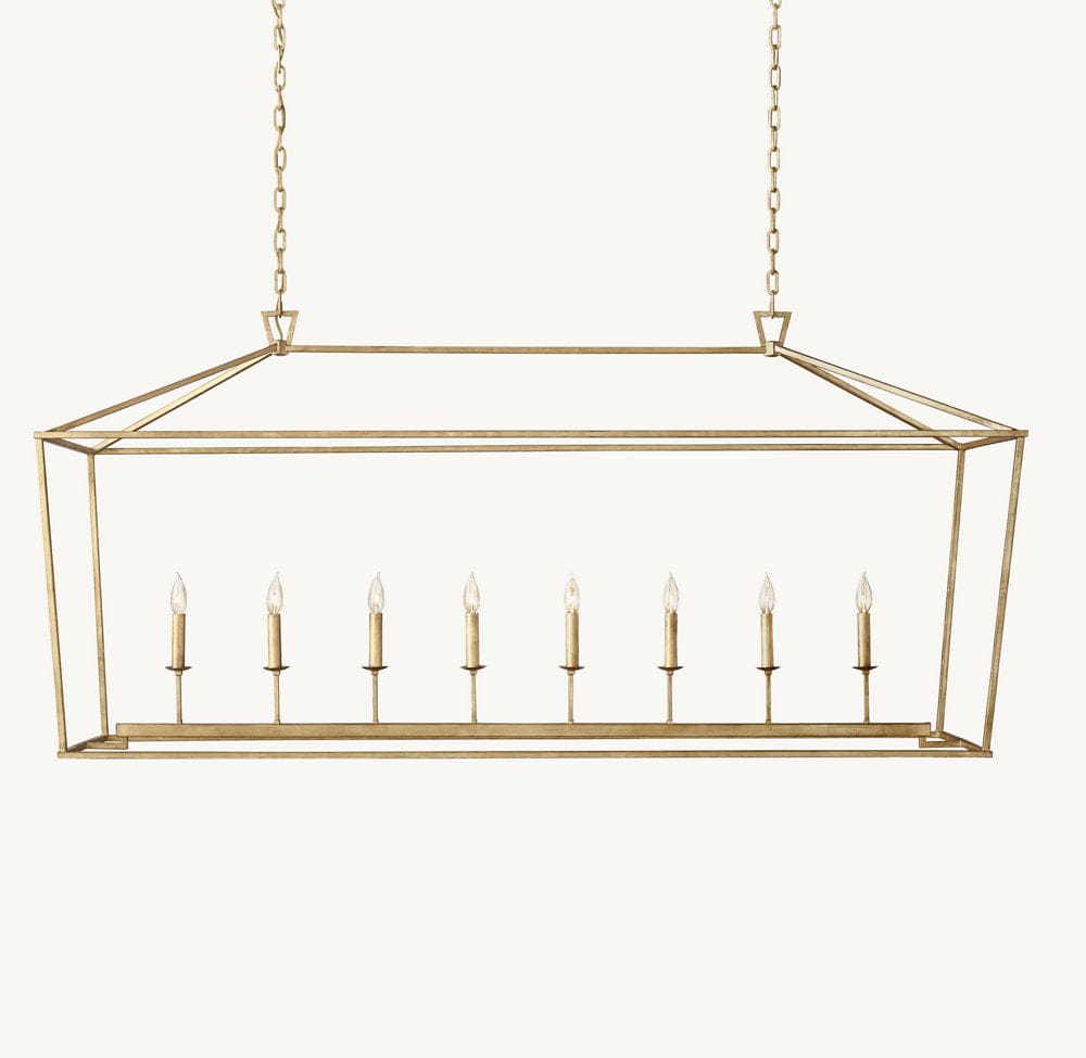 Franing Chandelier,SHOP ALL,metal chandelier,Farmhouse 19TH C. ENGLISH OPENWORK RECTANGULAR CHANDELIER 72"