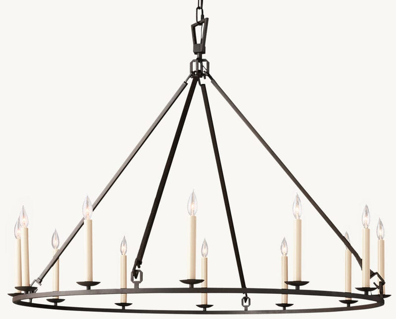 Franing Chandelier,SHOP ALL,metal chandelier,Farmhouse 19TH C. ENGLISH OPENWORK ROUND CHANDELIER 50"