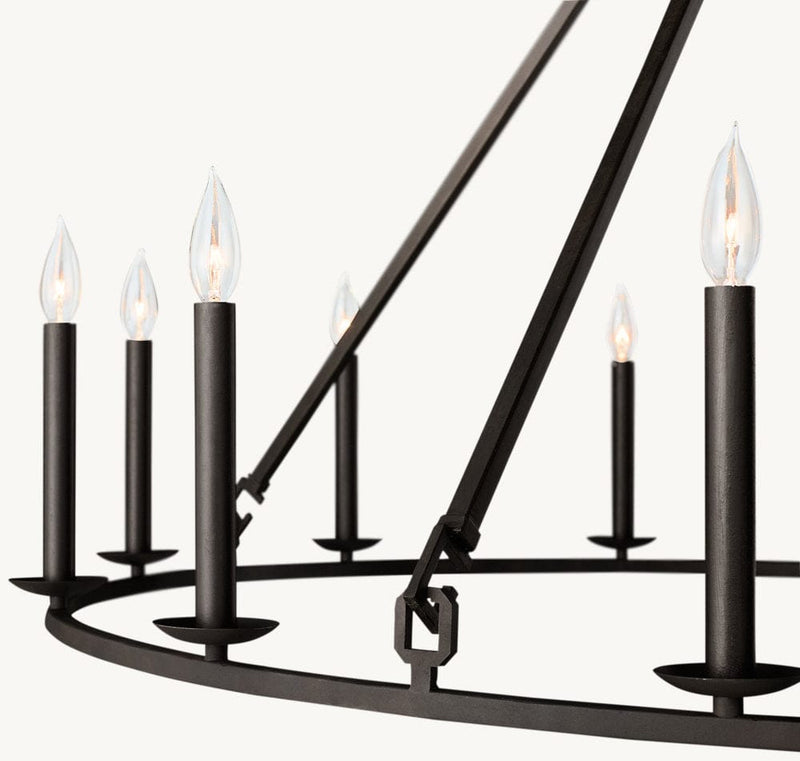 Franing Chandelier,SHOP ALL,metal chandelier,Farmhouse 19TH C. ENGLISH OPENWORK ROUND CHANDELIER 50"