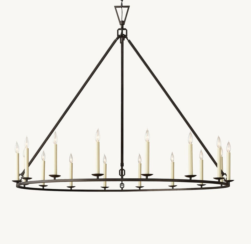 Franing Chandelier,SHOP ALL,metal chandelier,Farmhouse 19TH C. ENGLISH OPENWORK ROUND CHANDELIER 60"