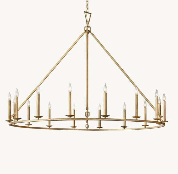 Franing Chandelier,SHOP ALL,metal chandelier,Farmhouse 19TH C. ENGLISH OPENWORK ROUND CHANDELIER 60"
