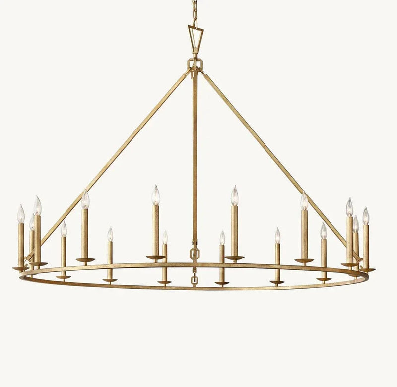 Franing Chandelier,SHOP ALL,metal chandelier,Farmhouse 19TH C. ENGLISH OPENWORK ROUND CHANDELIER 60"