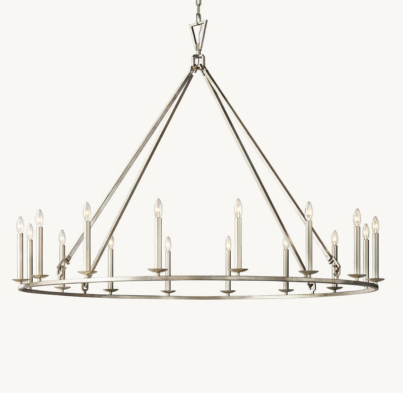 Franing Chandelier,SHOP ALL,metal chandelier,Farmhouse 19TH C. ENGLISH OPENWORK ROUND CHANDELIER 60"