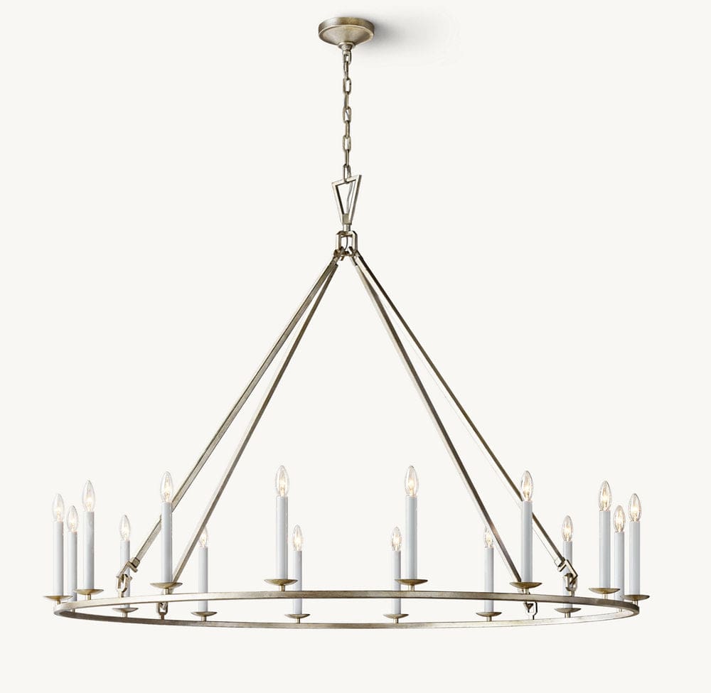 Franing Chandelier,SHOP ALL,metal chandelier,Farmhouse 19TH C. ENGLISH OPENWORK ROUND CHANDELIER 60"
