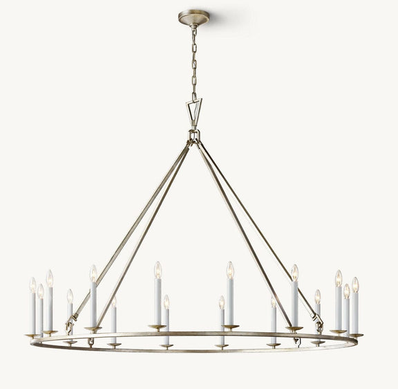 Franing Chandelier,SHOP ALL,metal chandelier,Farmhouse 19TH C. ENGLISH OPENWORK ROUND CHANDELIER 60"