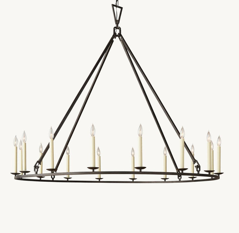 Franing Chandelier,SHOP ALL,metal chandelier,Farmhouse 19TH C. ENGLISH OPENWORK ROUND CHANDELIER 72"