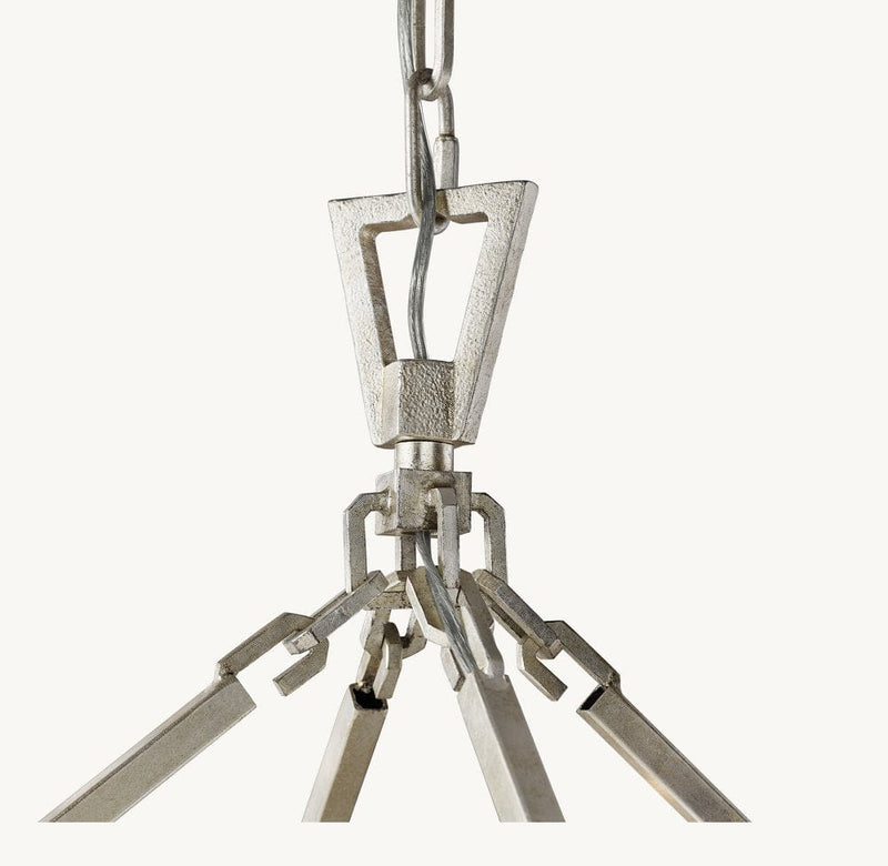 Franing Chandelier,SHOP ALL,metal chandelier,Farmhouse 19TH C. ENGLISH OPENWORK TWO-TIER ROUND CHANDELIER 40"