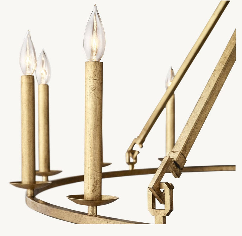 Franing Chandelier,SHOP ALL,metal chandelier,Farmhouse 19TH C. ENGLISH OPENWORK TWO-TIER ROUND CHANDELIER 40"