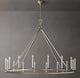 Franing Chandelier,SHOP ALL,metal chandelier,Farmhouse Burnished Silver Leaf 19TH C. ENGLISH OPENWORK ROUND CHANDELIER 50"