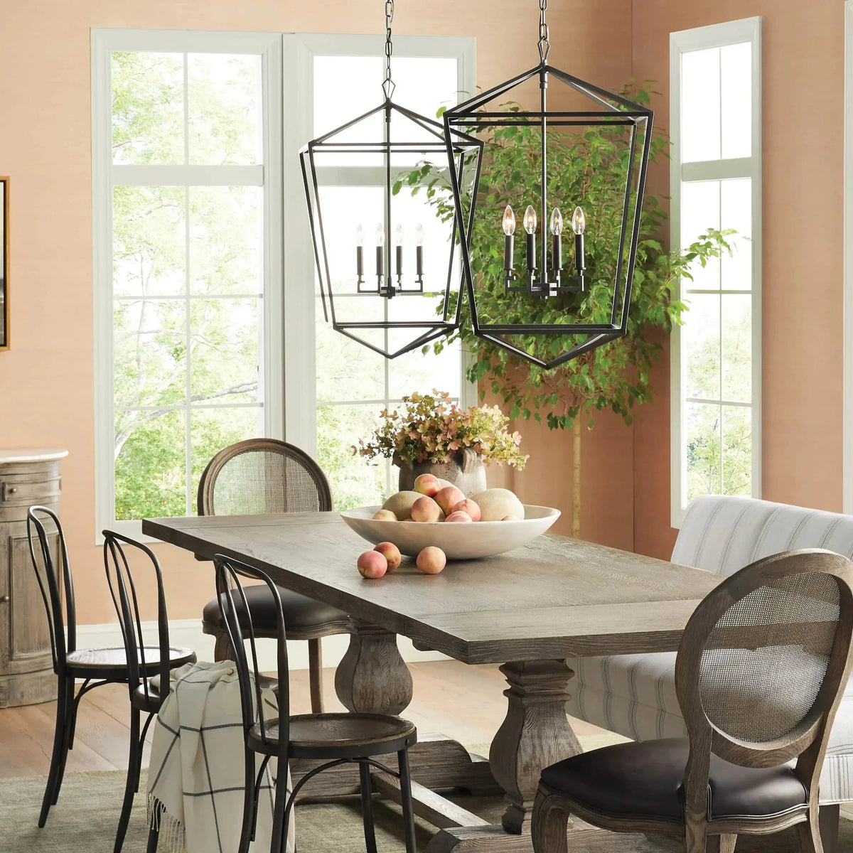 Franing Chandelier,SHOP ALL,metal chandelier,Farmhouse Garnet 33" Chandelier