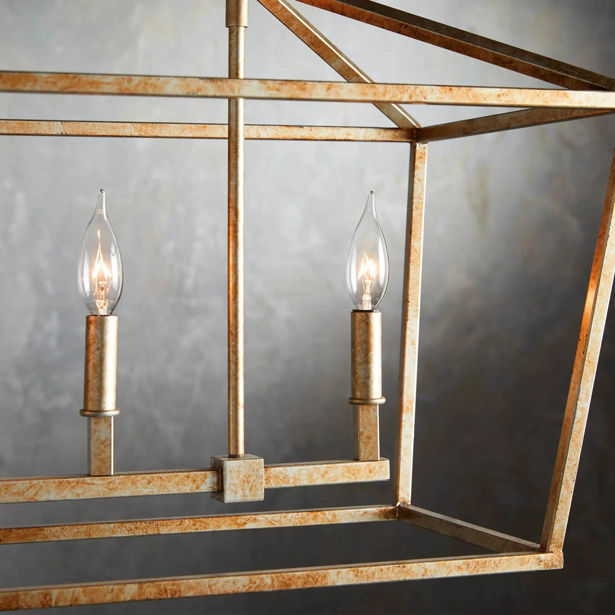 Franing Chandelier,SHOP ALL,metal chandelier,Farmhouse Garnet 41" Rectangular Chandelier