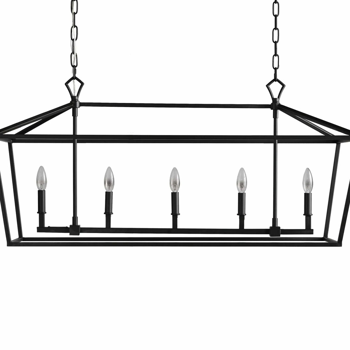 Franing Chandelier,SHOP ALL,metal chandelier,Farmhouse Garnet 41" Rectangular Chandelier