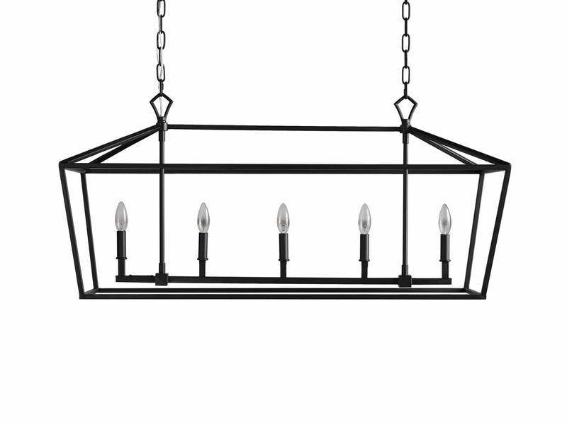 Franing Chandelier,SHOP ALL,metal chandelier,Farmhouse Garnet 41" Rectangular Chandelier