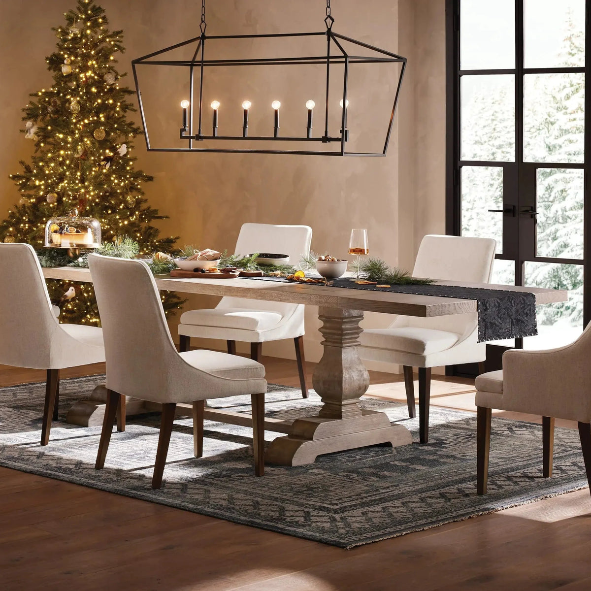 Franing Chandelier,SHOP ALL,metal chandelier,Farmhouse Garnet 54" Rectangular Chandelier