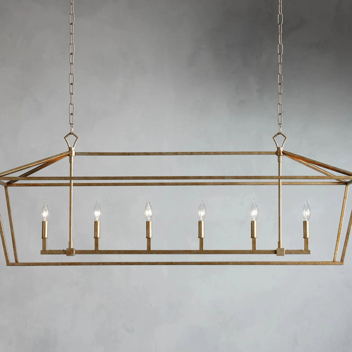 Franing Chandelier,SHOP ALL,metal chandelier,Farmhouse Garnet 54" Rectangular Chandelier