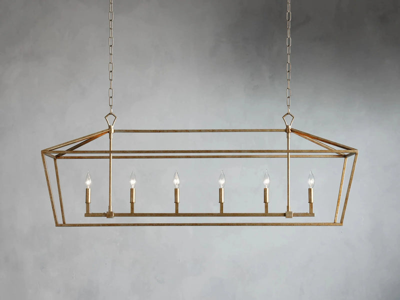 Franing Chandelier,SHOP ALL,metal chandelier,Farmhouse Garnet 54" Rectangular Chandelier