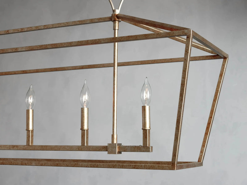 Franing Chandelier,SHOP ALL,metal chandelier,Farmhouse Garnet 54" Rectangular Chandelier