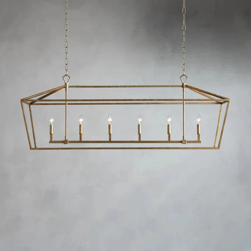 Franing Chandelier,SHOP ALL,metal chandelier,Farmhouse Garnet 54" Rectangular Chandelier