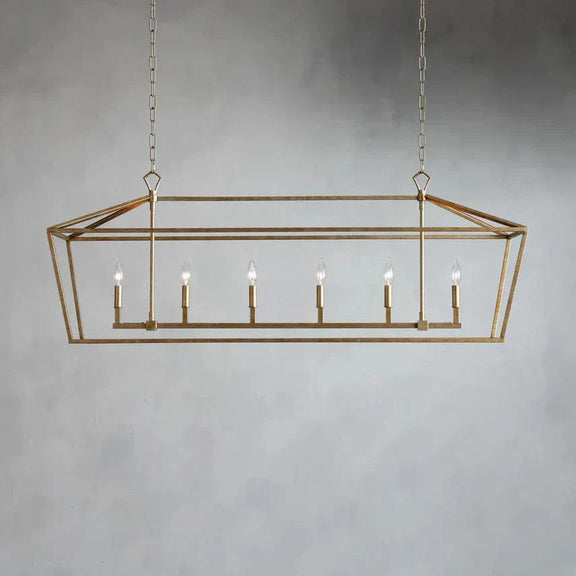 Franing Chandelier,SHOP ALL,metal chandelier,Farmhouse Garnet 54" Rectangular Chandelier