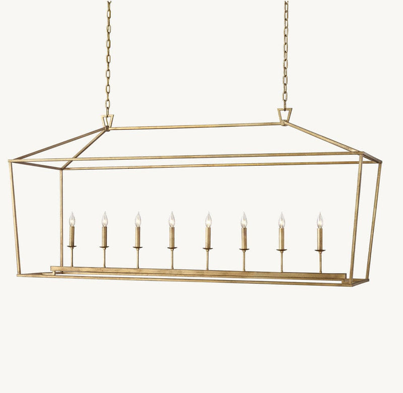 Franing Chandelier,SHOP ALL,metal chandelier,Farmhouse old brass 19TH C. ENGLISH OPENWORK RECTANGULAR CHANDELIER 72"