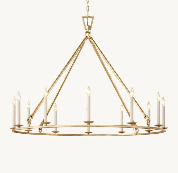 Franing Chandelier,SHOP ALL,metal chandelier,Farmhouse old brass 19TH C. ENGLISH OPENWORK ROUND CHANDELIER 50"