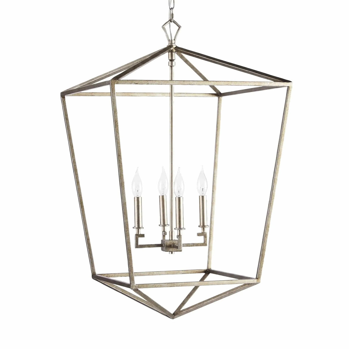 Franing Chandelier,SHOP ALL,metal chandelier,Farmhouse SILVER Garnet 33" Chandelier