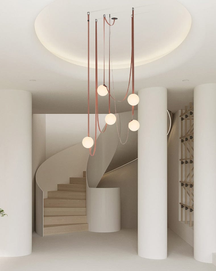 Franing Island counter/dining room ，Farmhouse ，Chandelier ，glass chandelier，shop all，Ceiling Globe Leather Pendant Light