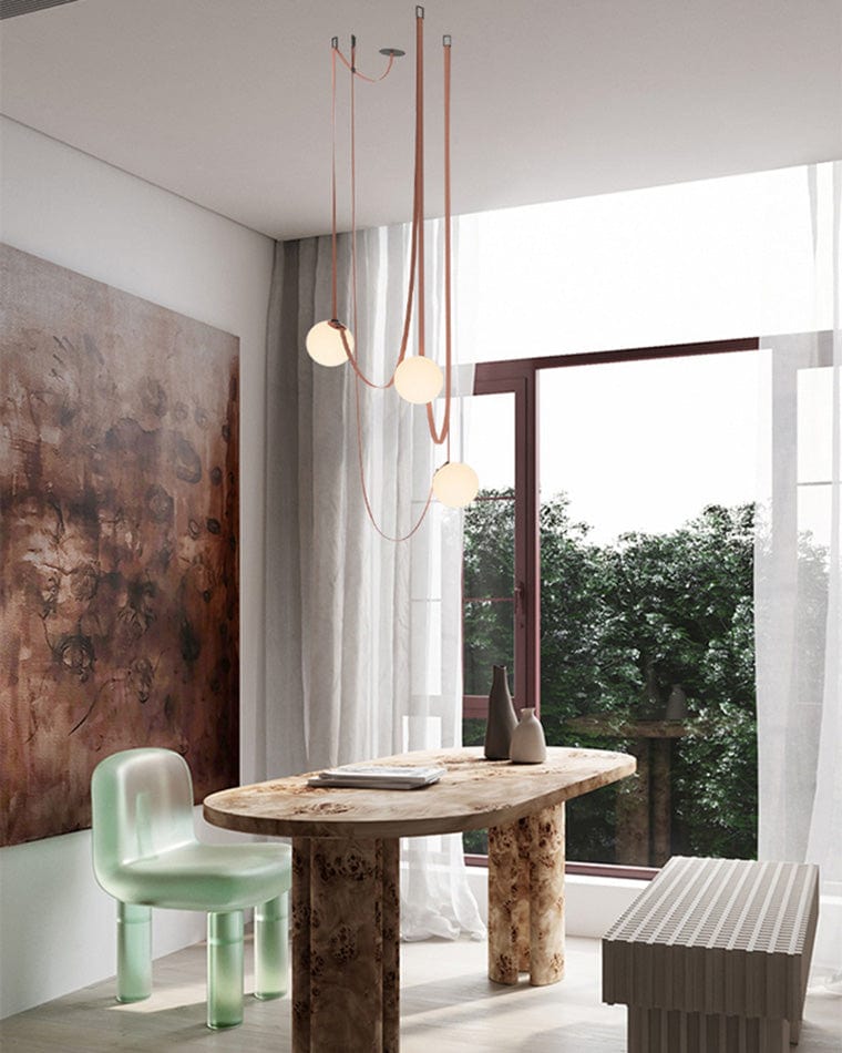 Franing Island counter/dining room ，Farmhouse ，Chandelier ，glass chandelier，shop all，Ceiling Globe Leather Pendant Light