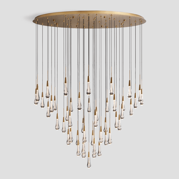 Franing SHOP ALL,crystal chandelier,Ceiling,Island counter/dining room 58'' / BRASS Soltaire Round Chandelier 17'' 24'' 36'' 40'' 58''D