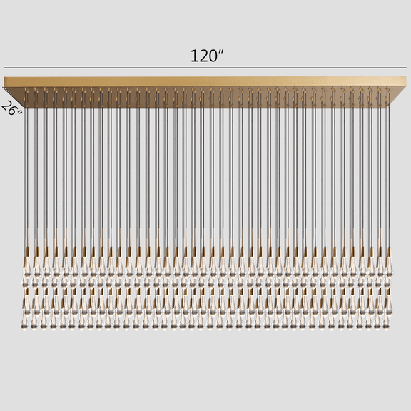 Franing SHOP ALL,crystal chandelier,Ceiling,Island counter/dining room BRASS / 120"*120lights Soltaire Linear Chandelier 37'' 50'' 70'' 87"W 120"W