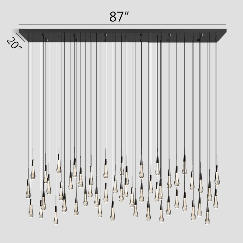 Franing SHOP ALL,crystal chandelier,Ceiling,Island counter/dining room BRONZE / 87" Soltaire Linear Chandelier 37'' 50'' 70'' 87"W 120"W
