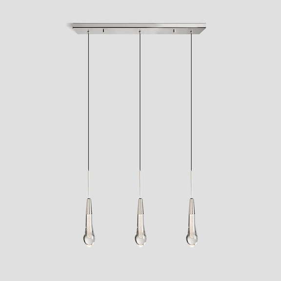 Franing SHOP ALL,crystal chandelier,Ceiling,Island counter/dining room NICKEL / 22'' (3 lights) Soltaire Linear Chandelier 22'' 35''W
