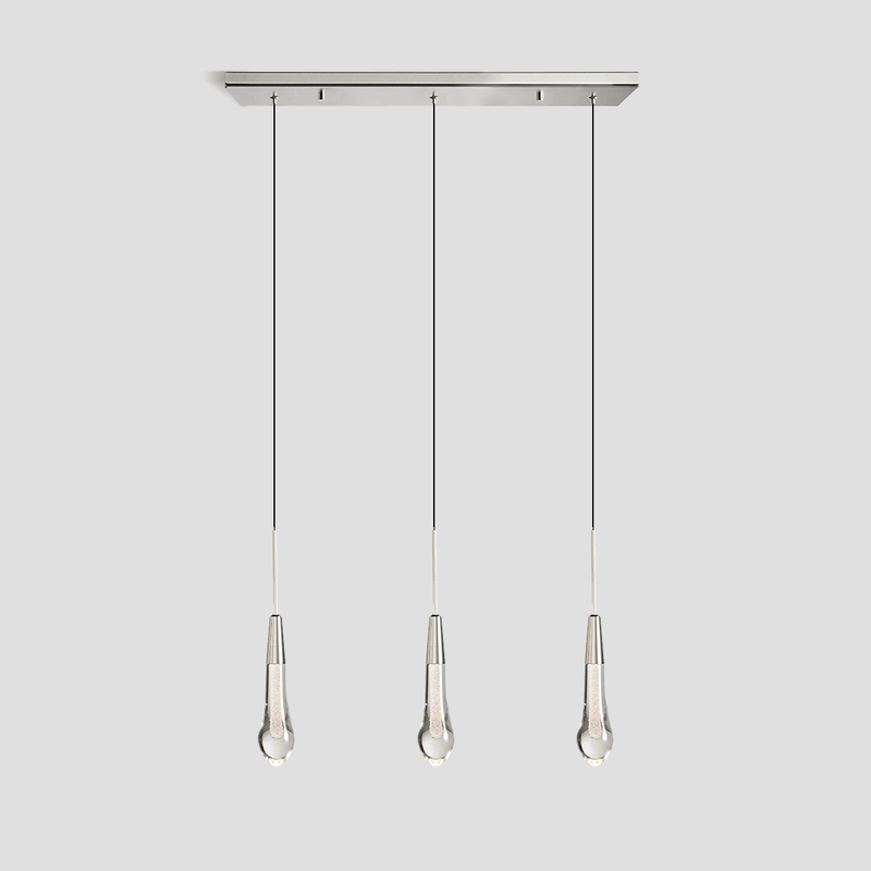 Franing SHOP ALL,crystal chandelier,Ceiling,Island counter/dining room NICKEL / 22'' (3 lights) Soltaire Linear Chandelier 22'' 35''W