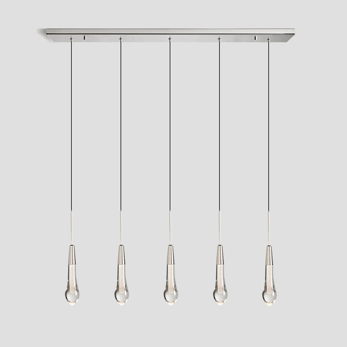 Franing SHOP ALL,crystal chandelier,Ceiling,Island counter/dining room NICKEL / 35'' (5 lights) Soltaire Linear Chandelier 22'' 35''W