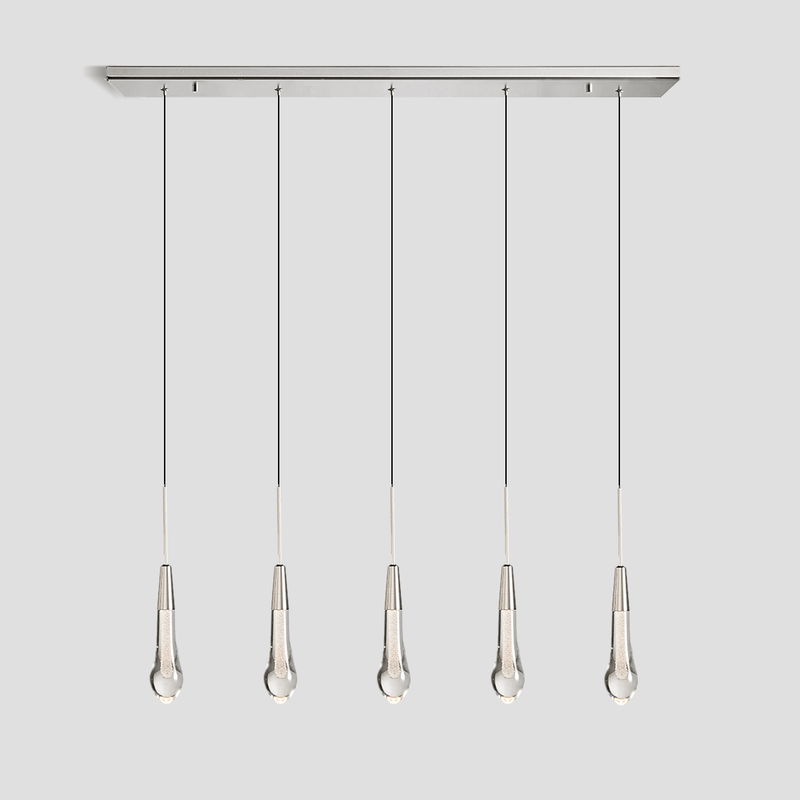 Franing SHOP ALL,crystal chandelier,Ceiling,Island counter/dining room NICKEL / 35'' (5 lights) Soltaire Linear Chandelier 22'' 35''W