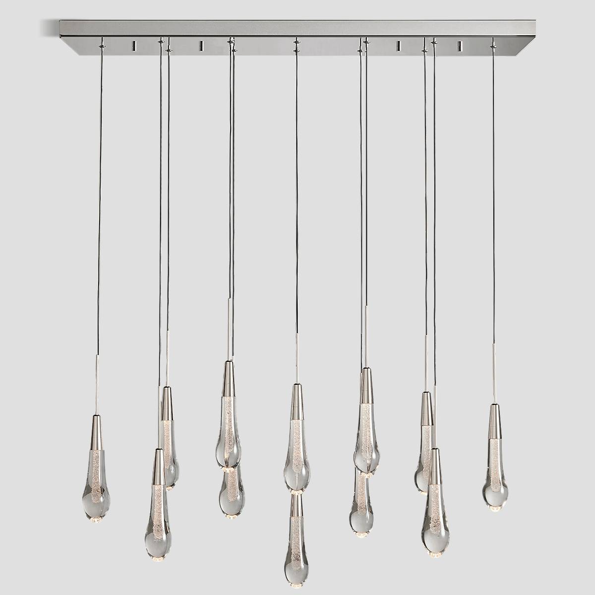 Franing SHOP ALL,crystal chandelier,Ceiling,Island counter/dining room NICKEL / 37'' Soltaire Linear Chandelier 37'' 50'' 70'' 87"W 120"W
