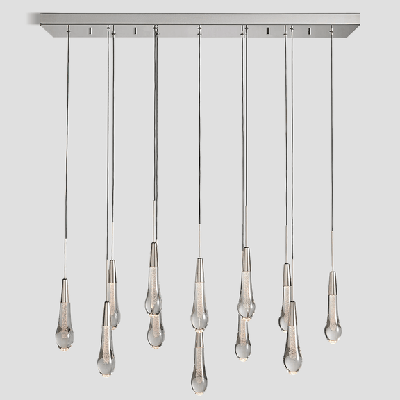 Franing SHOP ALL,crystal chandelier,Ceiling,Island counter/dining room NICKEL / 37'' Soltaire Linear Chandelier 37'' 50'' 70'' 87"W 120"W