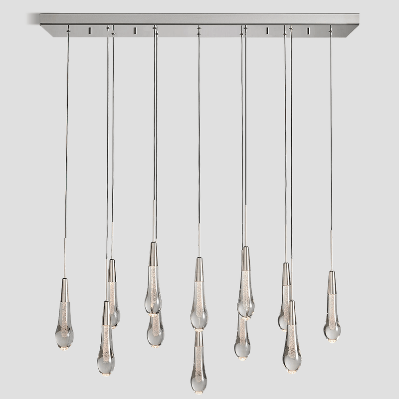 Franing SHOP ALL,crystal chandelier,Ceiling,Island counter/dining room NICKEL / 37'' Soltaire Linear Chandelier 37'' 50'' 70'' 87"W 120"W