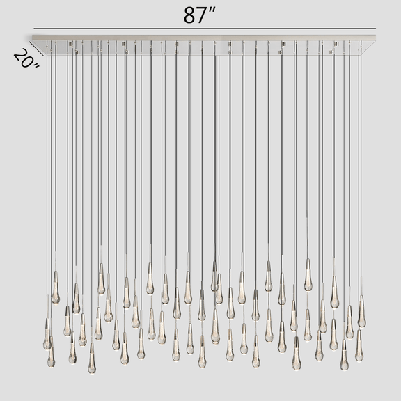 Franing SHOP ALL,crystal chandelier,Ceiling,Island counter/dining room NICKEL / 87" Soltaire Linear Chandelier 37'' 50'' 70'' 87"W 120"W