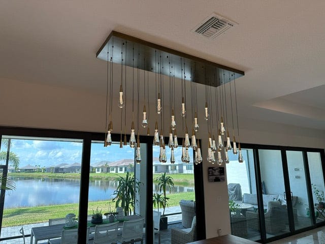 Franing SHOP ALL,crystal chandelier,Ceiling,Island counter/dining room Soltaire Linear Chandelier 37'' 50'' 70'' 87"W 120"W