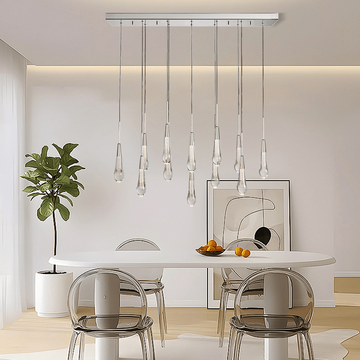 Franing SHOP ALL,crystal chandelier,Ceiling,Island counter/dining room Soltaire Linear Chandelier 37'' 50'' 70'' 87"W 120"W