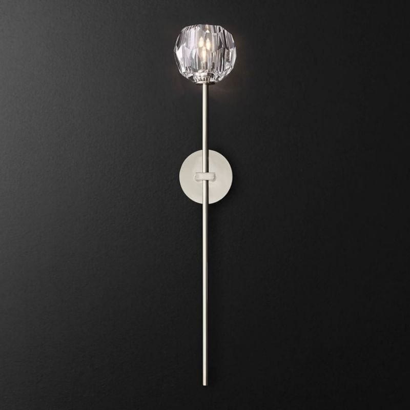 Franing shop all .wall .Crystal wall lamp Polished Nickel Boule Clear Crystal Grand Wall Sconce
