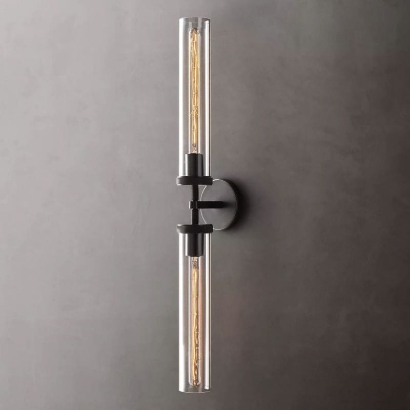 Franing shop all .wall ，glass wall light Matte Black Lambert Knurled Grand Linear Sconce