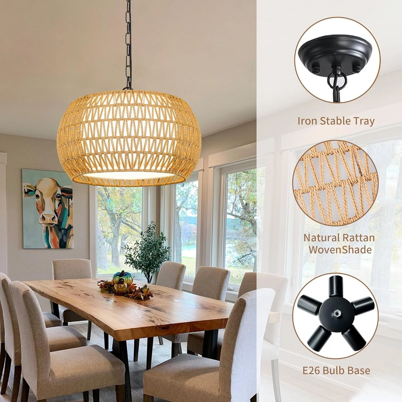 23.6" Anela Drum Chandelier