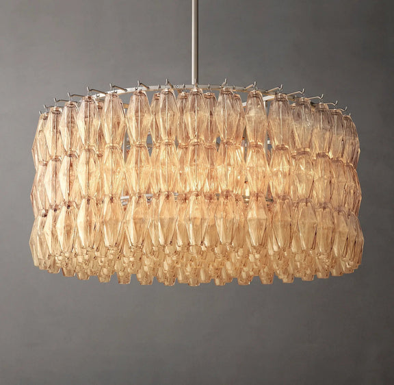 Chiara Glass Round Chandelier 37" - Franing
