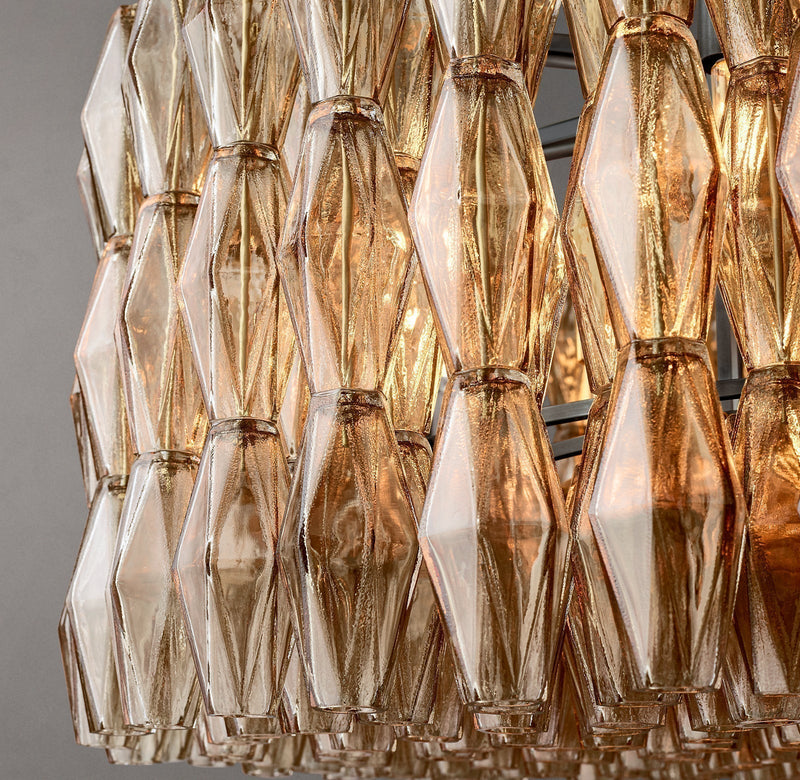 Chiara Glass Round Chandelier 37" - Franing