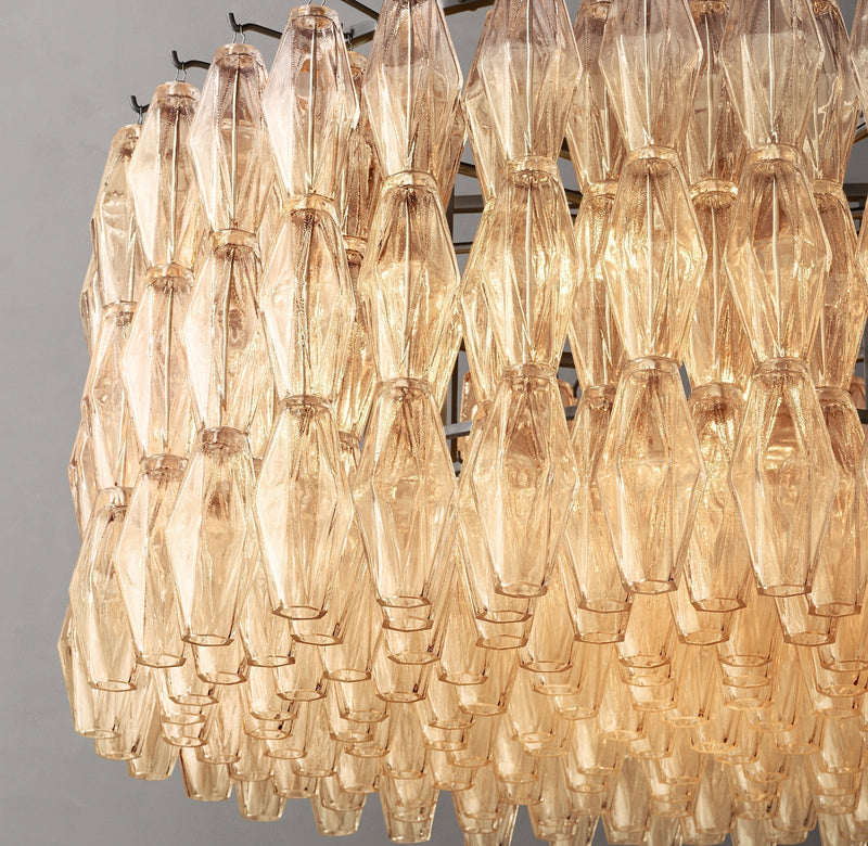 Chiara Glass Round Chandelier 37" - Franing