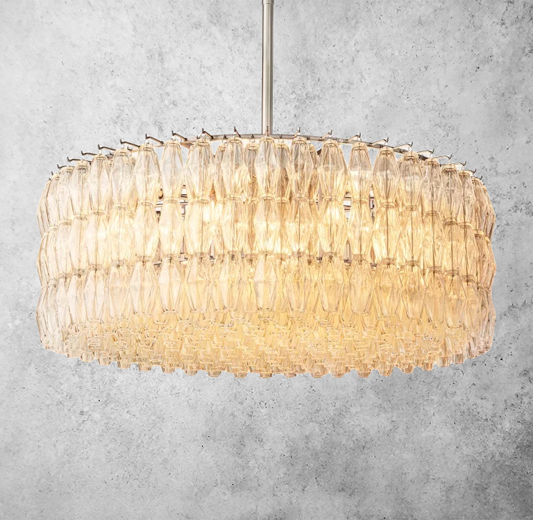 Chiara Glass Round Chandelier 47" - Franing